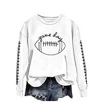 Algopix Similar Product 7 - Womens Long Sleeve Tops Football