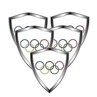 Algopix Similar Product 10 - RUKITU 5Pcs Olympic Games Flag Decal