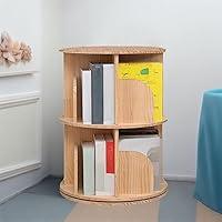 Algopix Similar Product 2 - DELLMAO Rotating Bookshelf 25 Tier 360