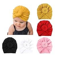 Algopix Similar Product 5 - DRESHOW BQUBO 5 Pieces Baby Turban Hats