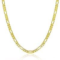 Algopix Similar Product 12 - Waitsoul Mens Gold Figaro Chain with