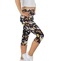 Algopix Similar Product 9 - Epaihaiy Chicken Floral Capri Leggings