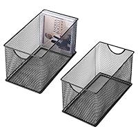 Algopix Similar Product 7 - Black Mesh Metal CD Holder Box