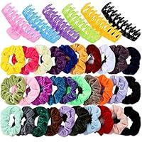 Algopix Similar Product 17 - 30 Pcs Velvet Hair Scrunchies 6 Pcs