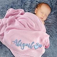 Algopix Similar Product 1 - Custom Knit Baby Name Blanket