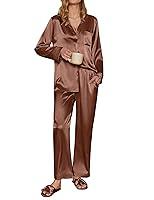 Algopix Similar Product 12 - Ekouaer Satin Pajamas Set Womens Long