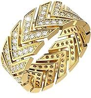 Algopix Similar Product 13 - Apzzic Hip Hop Iced Out Cuban Link Ring