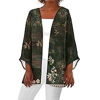 Algopix Similar Product 8 - Long Sleeve Kimono for Women Retro