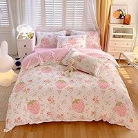 Algopix Similar Product 17 - SOULZZZ White Pink Duvet Covers King