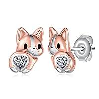 Algopix Similar Product 14 - Corgi Earrings for Women 925 Sterling