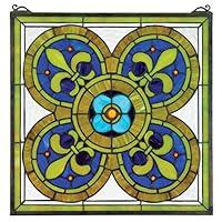 Algopix Similar Product 3 - Stained Glass Panel  Fleur de Lis