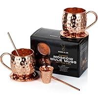 Algopix Similar Product 10 - Moscow Mule Copper Mugs Set of 2 x