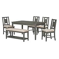 Algopix Similar Product 14 - SONGG 6Piece Retro Dining Set with 4