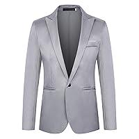 Algopix Similar Product 7 - Mens Solid Casual Blazers Slim Fit One