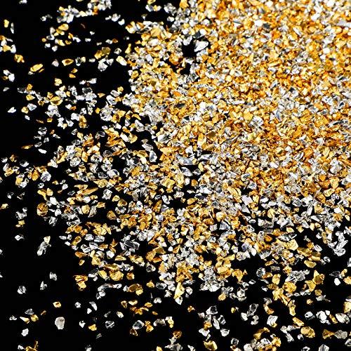 Irregular Crushed Glass Chips Sprinkles, 100g Metallic Chunky Glitter  Stones for Nail Art, Resin Mold Filler, DIY Crafts, Vase Filler, Jewelry  Making