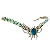 Algopix Similar Product 12 - Green Oracle Gem Elven Circlet Tiara