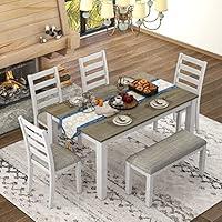 Algopix Similar Product 14 - 6 Pieces Dining Table Set with Bench