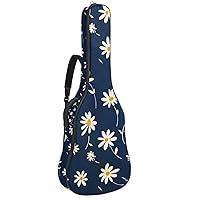 Algopix Similar Product 2 - Blue White Daisy Print Acoustic Guitar