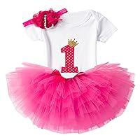 Algopix Similar Product 10 - NNJXD Girl Newborn Crown Tutu 1st