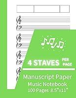 Algopix Similar Product 11 - Manuscript paper music notebook with