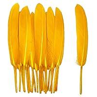 Algopix Similar Product 5 - 100pcs Yellow Gold Goose Feathers 46