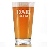 Algopix Similar Product 7 - Dad Est 2020  New Father Pint Glass