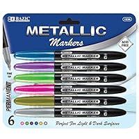 Algopix Similar Product 17 - BAZIC 6 Metallic Markers (1236-12)