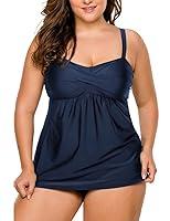 Algopix Similar Product 8 - LALAGEN Womens Straps Swimdress Plus