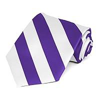 Algopix Similar Product 3 - tiemart Striped Tie (Purple and White)