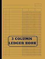 Algopix Similar Product 5 - 3 Column Ledger Book Essential Tool
