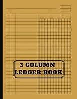 Algopix Similar Product 16 - 3 Column Ledger Book Essential Tool