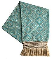 Algopix Similar Product 16 - Mexican Handmade Rebozo Shawl (Cyan)