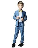Algopix Similar Product 13 - Yanlu Formal Dress Slim Fit Boys Plaid