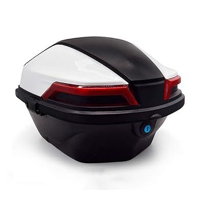 Motorcycle Trunk 30L Large Capacity Lock Storage Case Replacement  Motorcycle Top Box Scooter Trunk Motorcycle Storage Box Moped Trunk