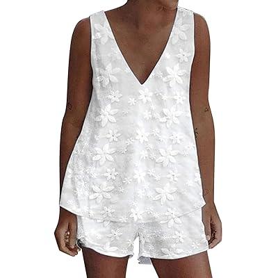 White Linen Sets Women 2 Piece Outfits Women's Two-Piece Casual
