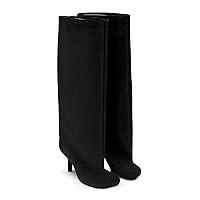 Algopix Similar Product 17 - VOMIYALL BLACK Suede Knee High Boots