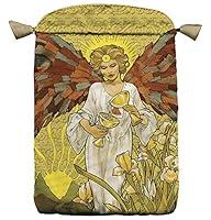 Algopix Similar Product 15 - Golden Art Nouveau Tarot Satin Bag