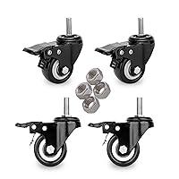Algopix Similar Product 14 - 2 Stem Caster Wheels with Safety Dual