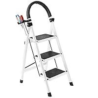 Algopix Similar Product 13 - QUINEEHOM Step Ladder 3 Step Folding