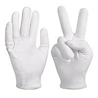 Algopix Similar Product 11 - TsMADDTs 5 Pairs Cotton Gloves White