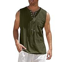 Algopix Similar Product 1 - Mens Tank Top Beach Loose Fit Mens