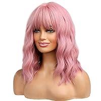 Algopix Similar Product 13 - BERON 14 Inches Pink Wig for Women