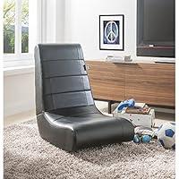 Algopix Similar Product 20 - Loungie Leather PU Floor Chair  Black