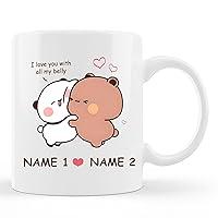 Algopix Similar Product 5 - Couple Panda Coffee Mug Personalized