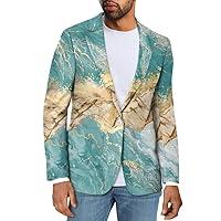 Algopix Similar Product 1 - Qznuberone Mens Casual Blazer Blue Gold