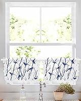 Algopix Similar Product 17 - Blue Branch Birds Kitchen Curtains 36