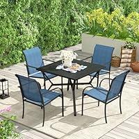 Algopix Similar Product 13 - VICLLAX Patio 5 Pieces Outdoor Dining