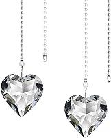 Algopix Similar Product 14 - Hyamass 2 Pack Crystal Heart Prism