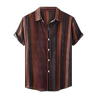 Algopix Similar Product 15 - Hawaiian Shirt for Men Mens Striped
