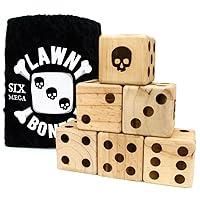 Algopix Similar Product 11 - Lawn Bones  Set of Six Jumbo Yard Dice
